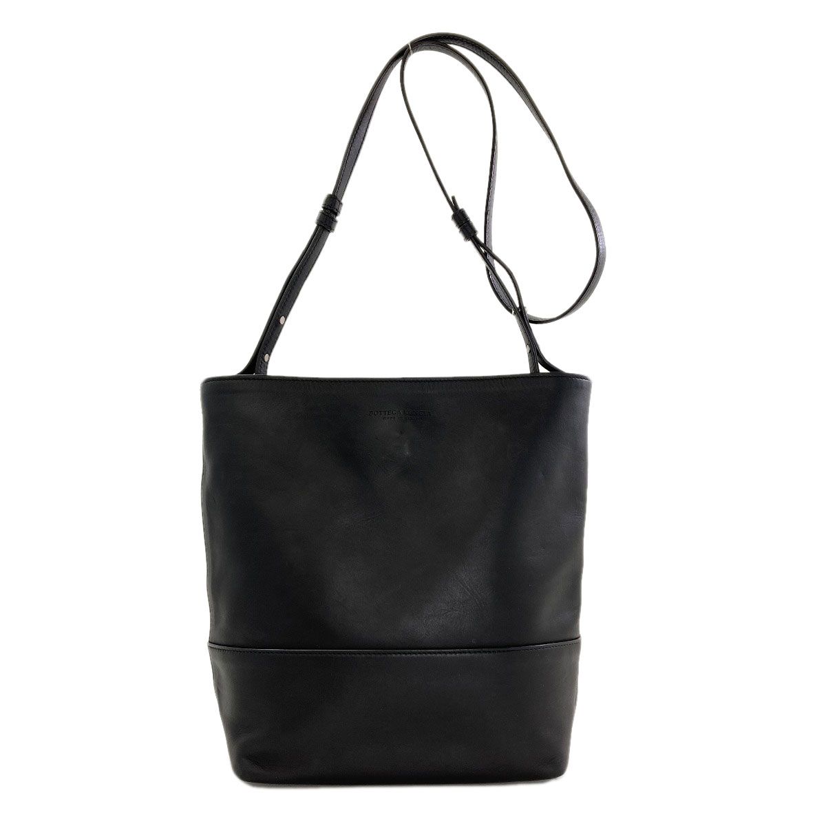 Bottega Veneta Logo Shoulder Bag Calfskin
