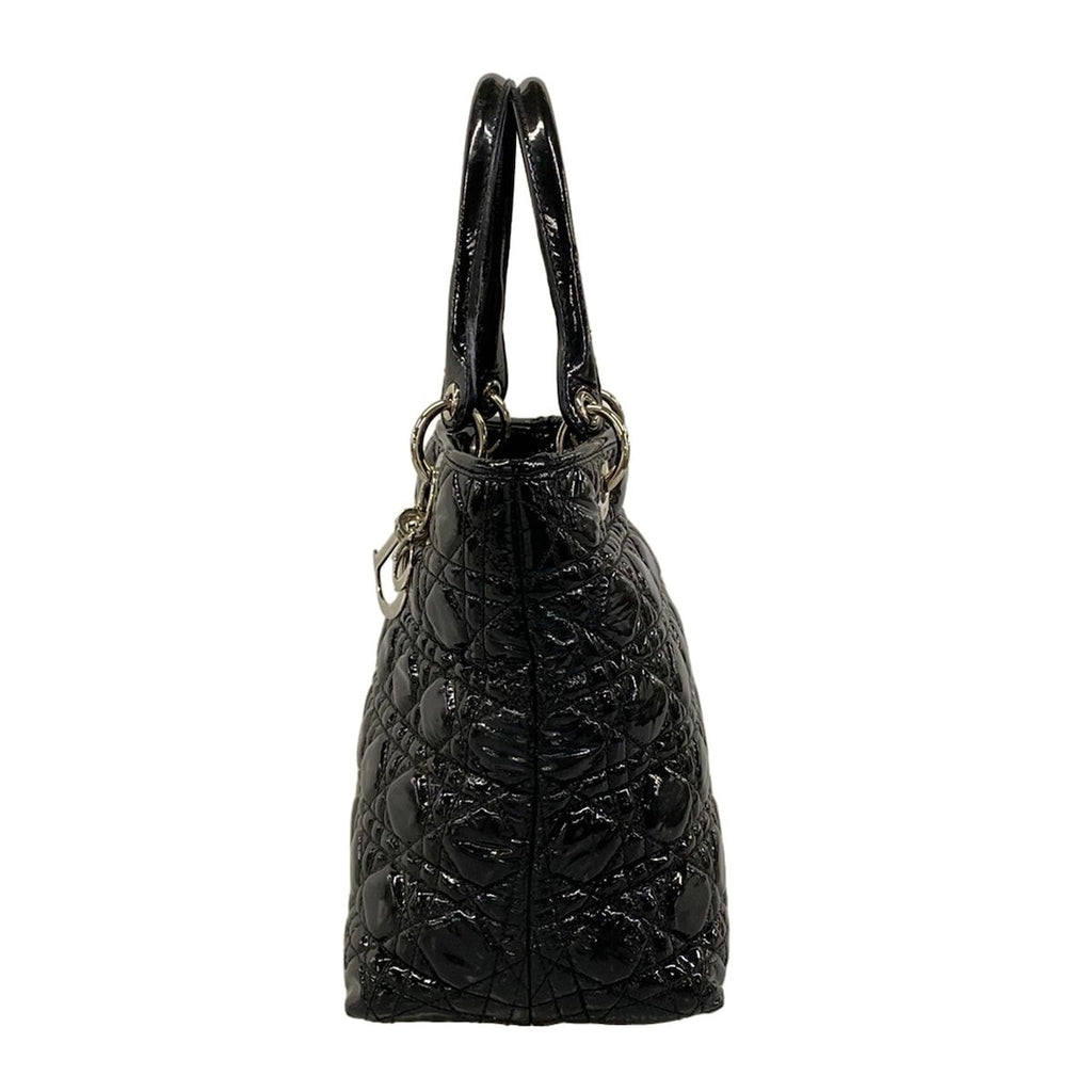 Dior Handbag Cannage Stitch Black Leather — view 4