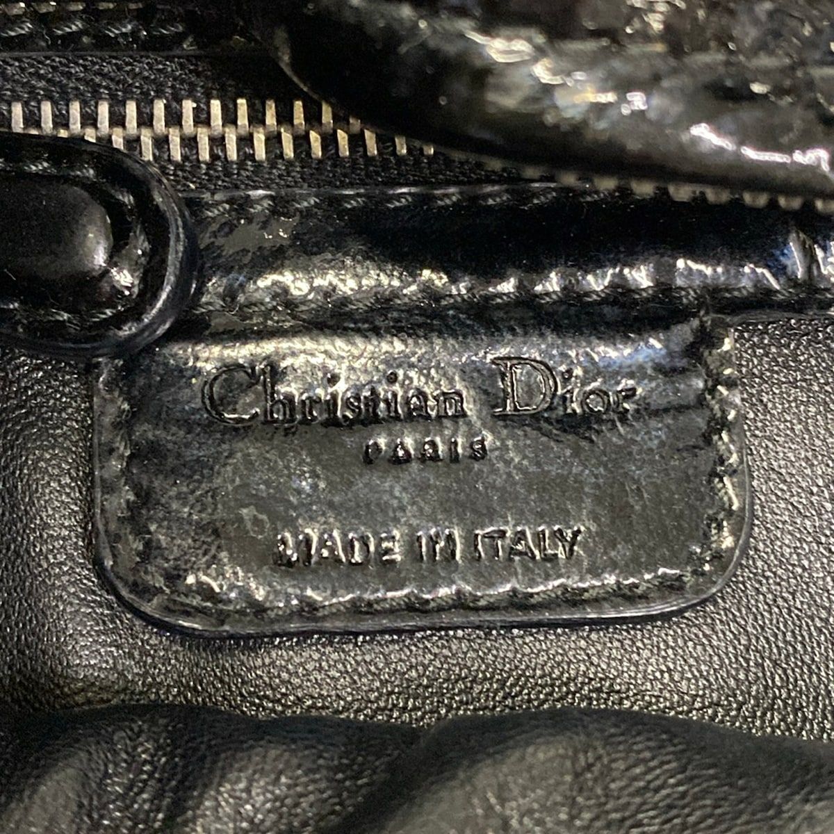 Dior Handbag Cannage Stitch Black Leather — view 8