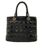 Dior Handbag Cannage Stitch Black Leather — view 3