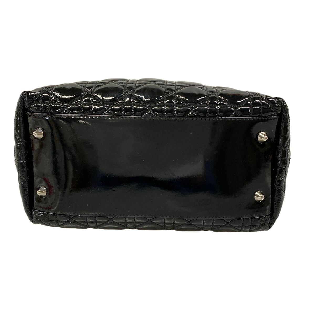 Dior Handbag Cannage Stitch Black Leather — view 5
