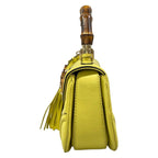 Gucci Handbag New Bamboo Yellow Nam Leather — view 4