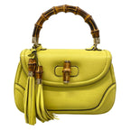 Gucci Handbag New Bamboo Yellow Nam Leather