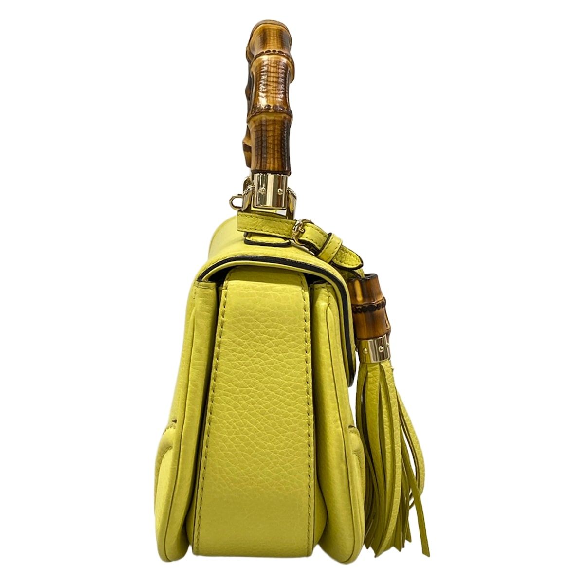 Gucci Handbag New Bamboo Yellow Nam Leather — view 2