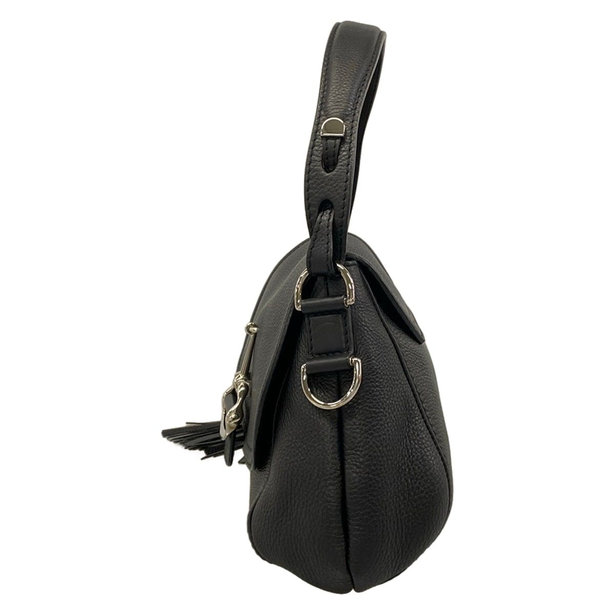 Gucci Handbag Horsebit Black Leather — view 4