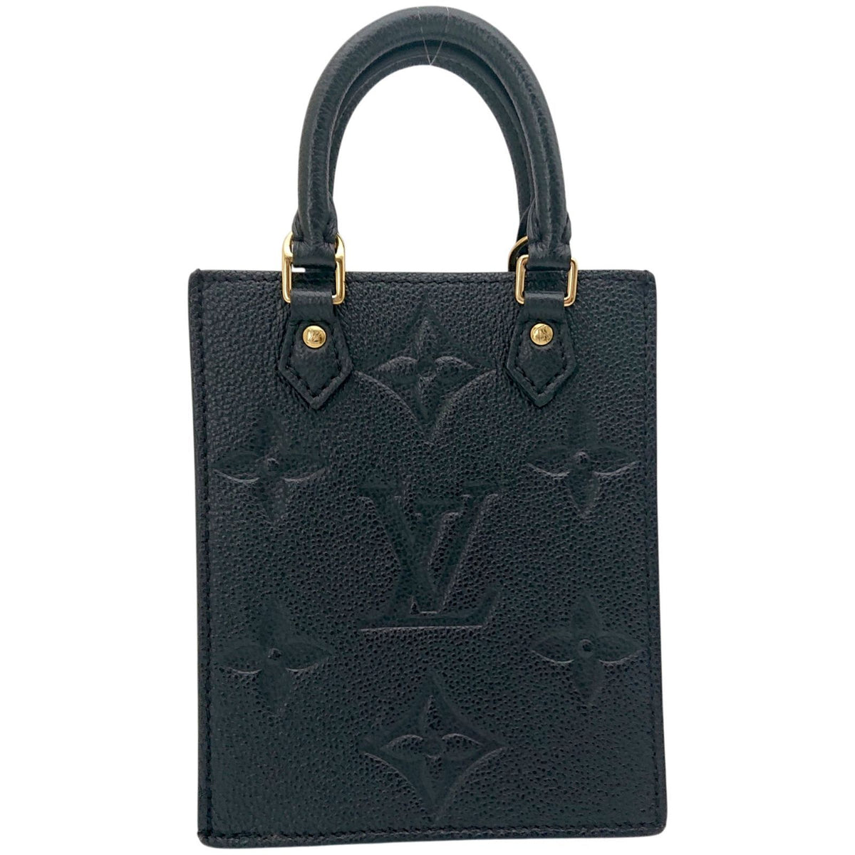 Louis Vuitton Petite Sac Plat Monogram Empreinte Noir 2-Way Bag — view 3