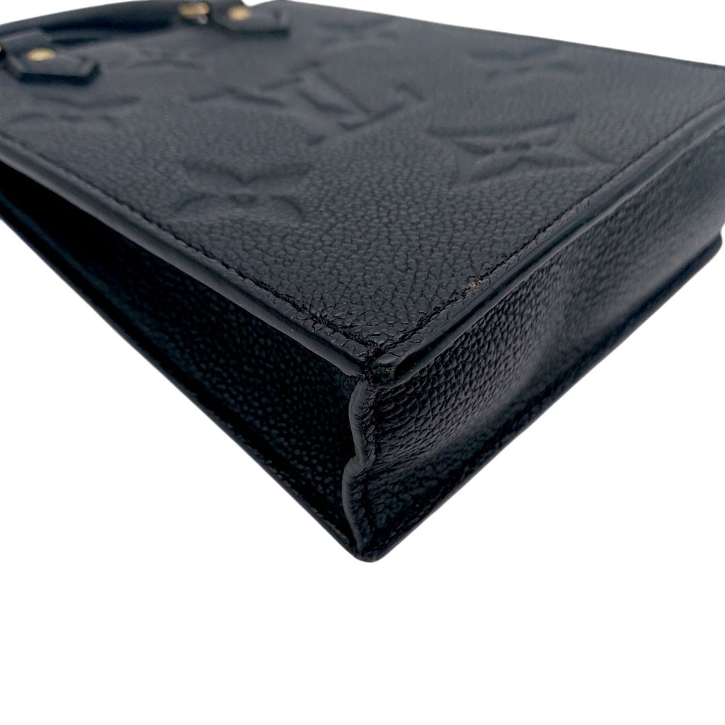 Louis Vuitton Petite Sac Plat Monogram Empreinte Noir 2-Way Bag — view 8
