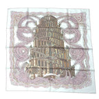 Hermes Scarf Silk 100% Carre 90 les Rivieres de Babel River of Pink — view 2