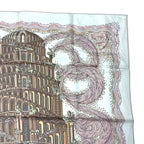 Hermes Scarf Silk 100% Carre 90 les Rivieres de Babel River of Pink — view 4