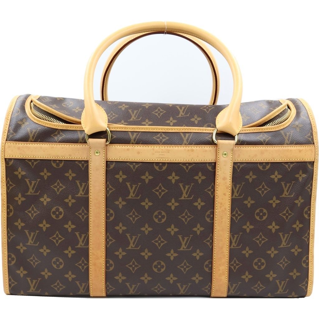 Louis Vuitton Monogram Sac Chien 50 Boston Bag Canvas Leather Brown