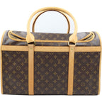 Louis Vuitton Monogram Sac Chien 50 Boston Bag Canvas Leather Brown