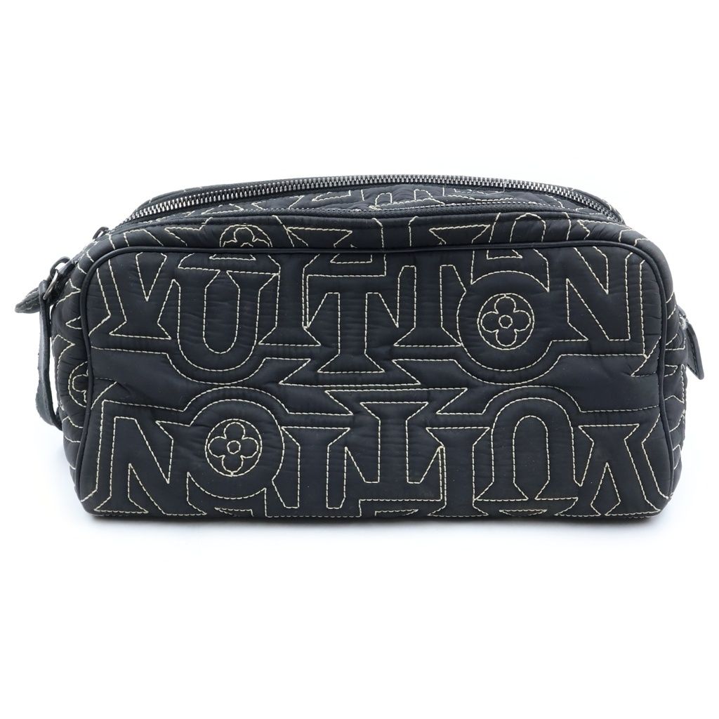 Louis Vuitton Dopkit Snow Clutch Black Nylon