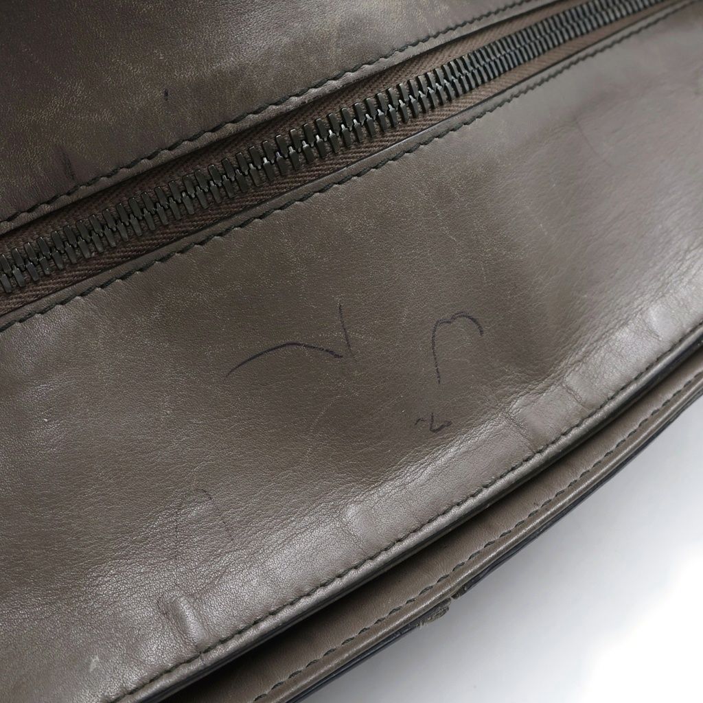 Bottega Veneta Intrecciato Leather Briefcase Business Gray — view 8