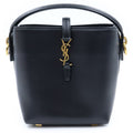 Saint Laurent Paris le 37 Mini Bucket Bag Cassandra Logo Leather 2-Way Gold