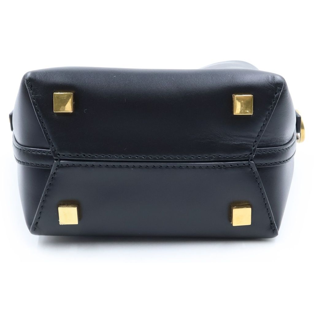 Saint Laurent Paris le 37 Mini Bucket Bag Cassandra Logo Leather 2-Way Gold — view 4