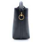 Saint Laurent Paris le 37 Mini Bucket Bag Cassandra Logo Leather 2-Way Gold — view 3