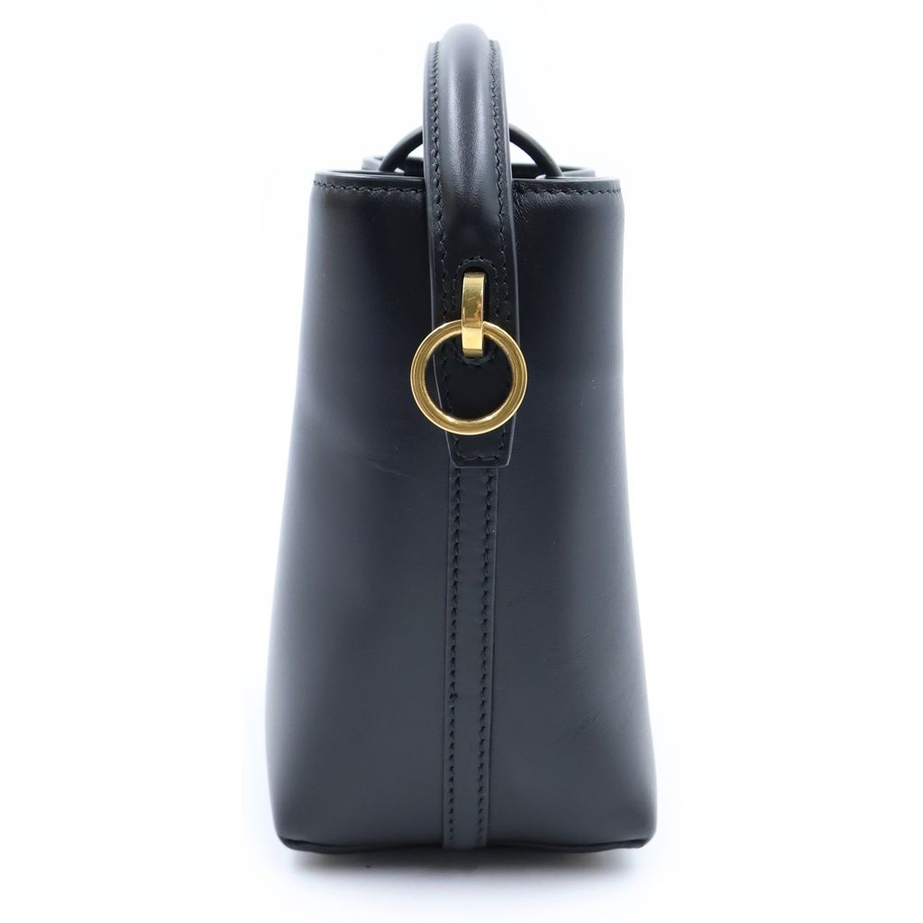 Saint Laurent Paris le 37 Mini Bucket Bag Cassandra Logo Leather 2-Way Gold — view 3