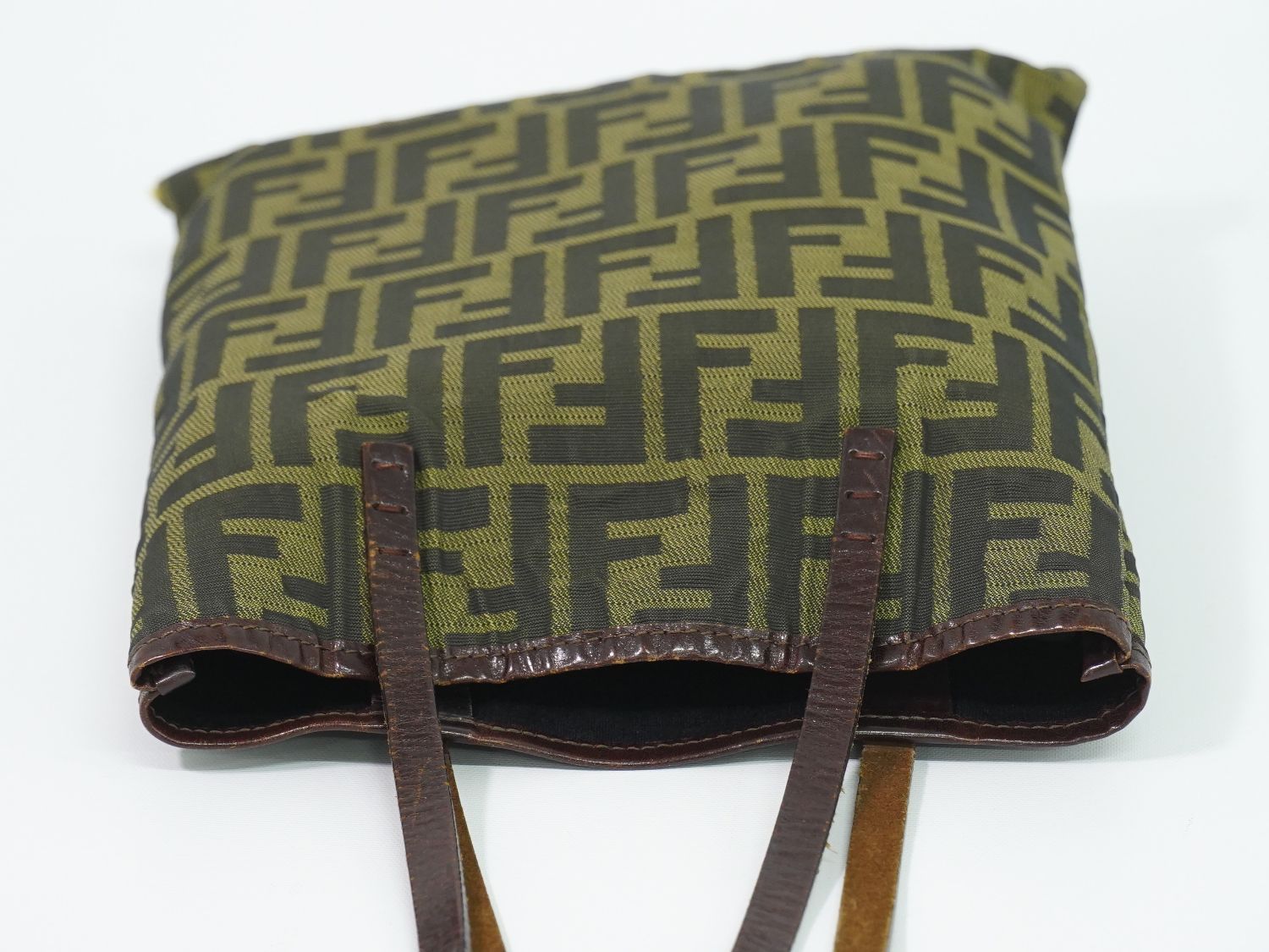 Fendi Zucca Tote Bag Canvas Khaki Brown — view 5