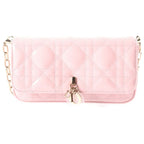 Dior My Dior Chain Shoulder Bag Patent Leather Pink Gold
