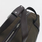 Hermes Allion 60 Boston Bag Toile H Leather Brown Khaki Green Silver 2-Way — view 4