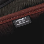 Hermes Allion 60 Boston Bag Toile H Leather Brown Khaki Green Silver 2-Way — view 7
