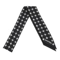 Chanel Scarf Logo CC Silk Black White