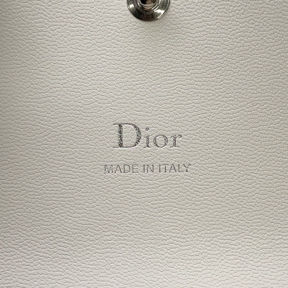 Dior Coin Purse Promenade Glycine Wallet Oblique Jacquard White — view 8