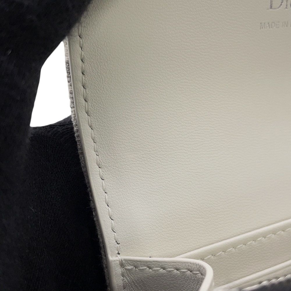 Dior Coin Purse Promenade Glycine Wallet Oblique Jacquard White — view 6