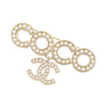 Chanel Brooch CC Logo Coco Faux Pearl