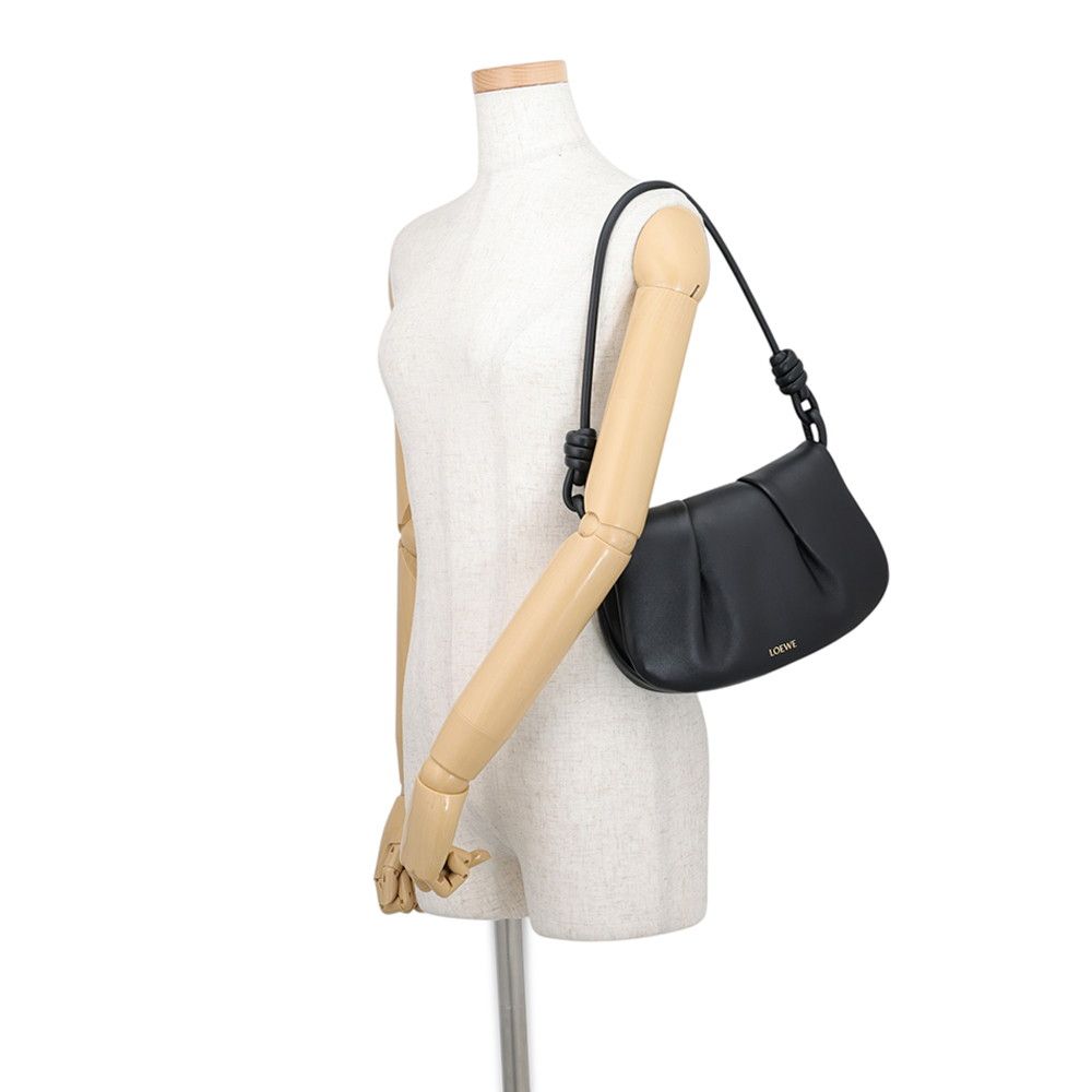 Loewe Shoulder Bag Paseo Satchel Leather 2-Way Black — view 4