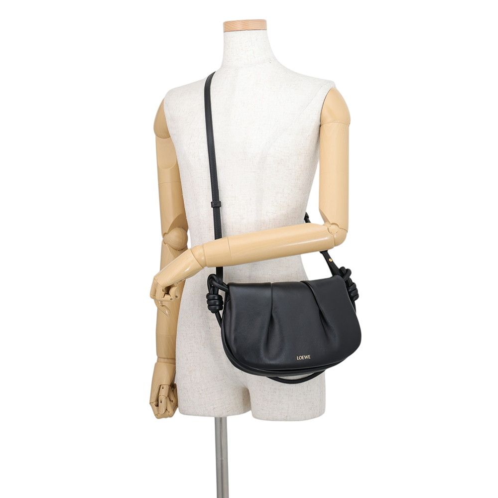 Loewe Shoulder Bag Paseo Satchel Leather 2-Way Black — view 5