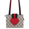 Gucci Shoulder Bag Children's Heart Web Stripe GG Supreme