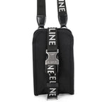Celine Shoulder Pouch Trekking Mobile Canvas Black