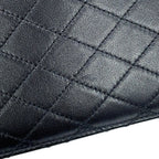 Saint Laurent Paris Shoulder Bag Gaby Satchel Lambskin Black White — view 8