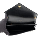 Saint Laurent Paris Shoulder Bag Gaby Satchel Lambskin Black White — view 5