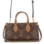 Louis Vuitton Handbag Monogram Reverse Giant On The Go East West Chain