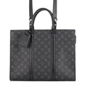 Louis Vuitton Tote Bag Monogram Eclipse Sac Plat Horizontal Zip 2-Way Business