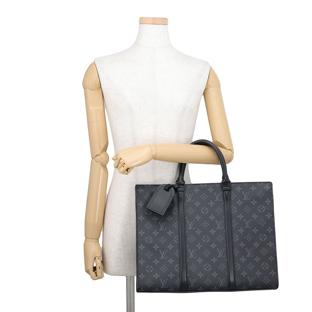 Louis Vuitton Tote Bag Monogram Eclipse Sac Plat Horizontal Zip 2-Way Business — view 4
