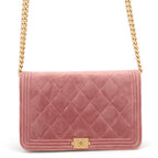 Chanel Chain Wallet Boy Velvet Shoulder Bag