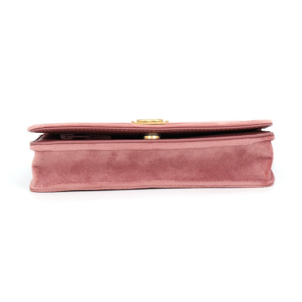 Chanel Chain Wallet Boy Velvet Shoulder Bag — view 3