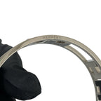 Hermes Rondo Ash Logo Bangle Metal Bracelet Silver Black — view 3