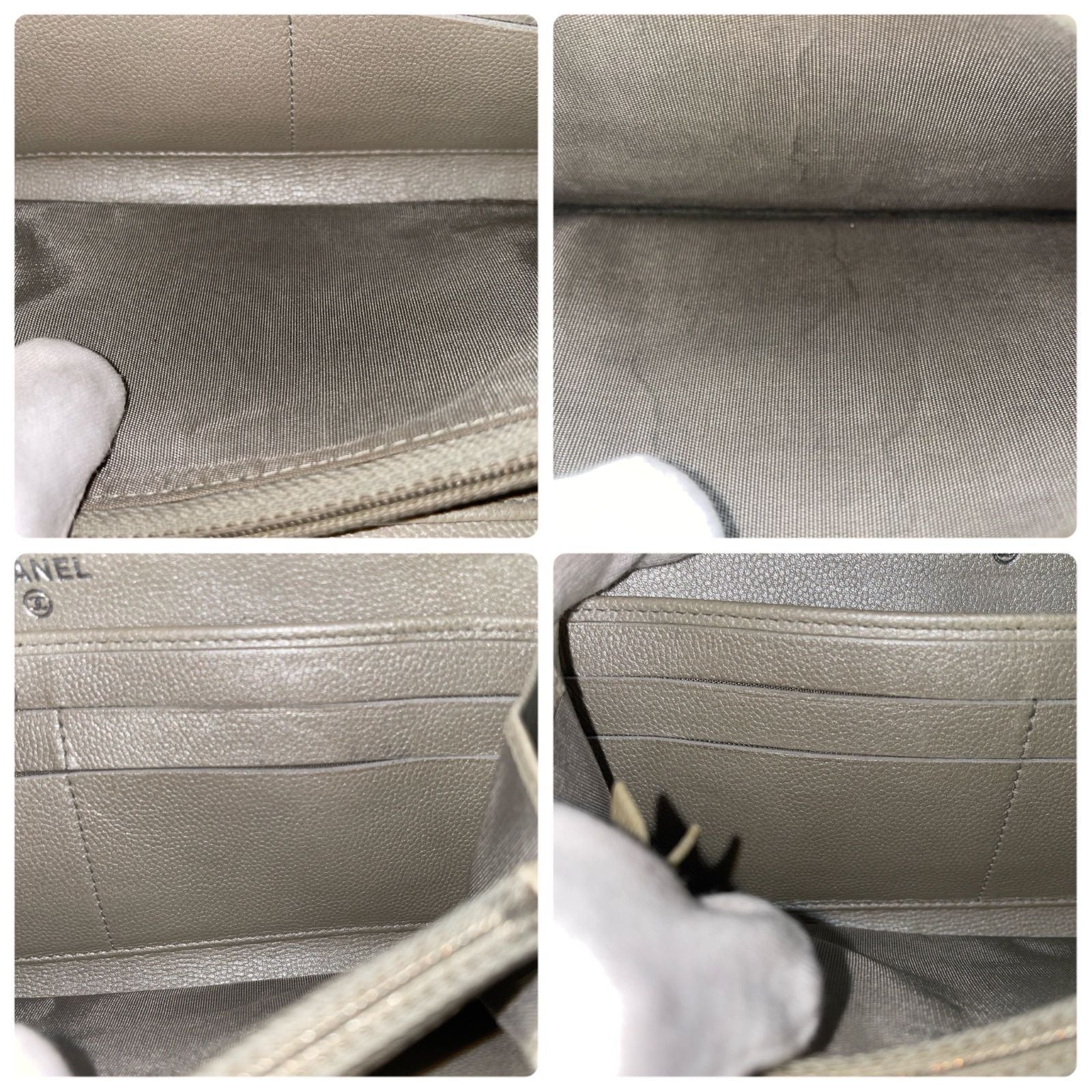Chanel Wallet Zip Around Leather White — view 7