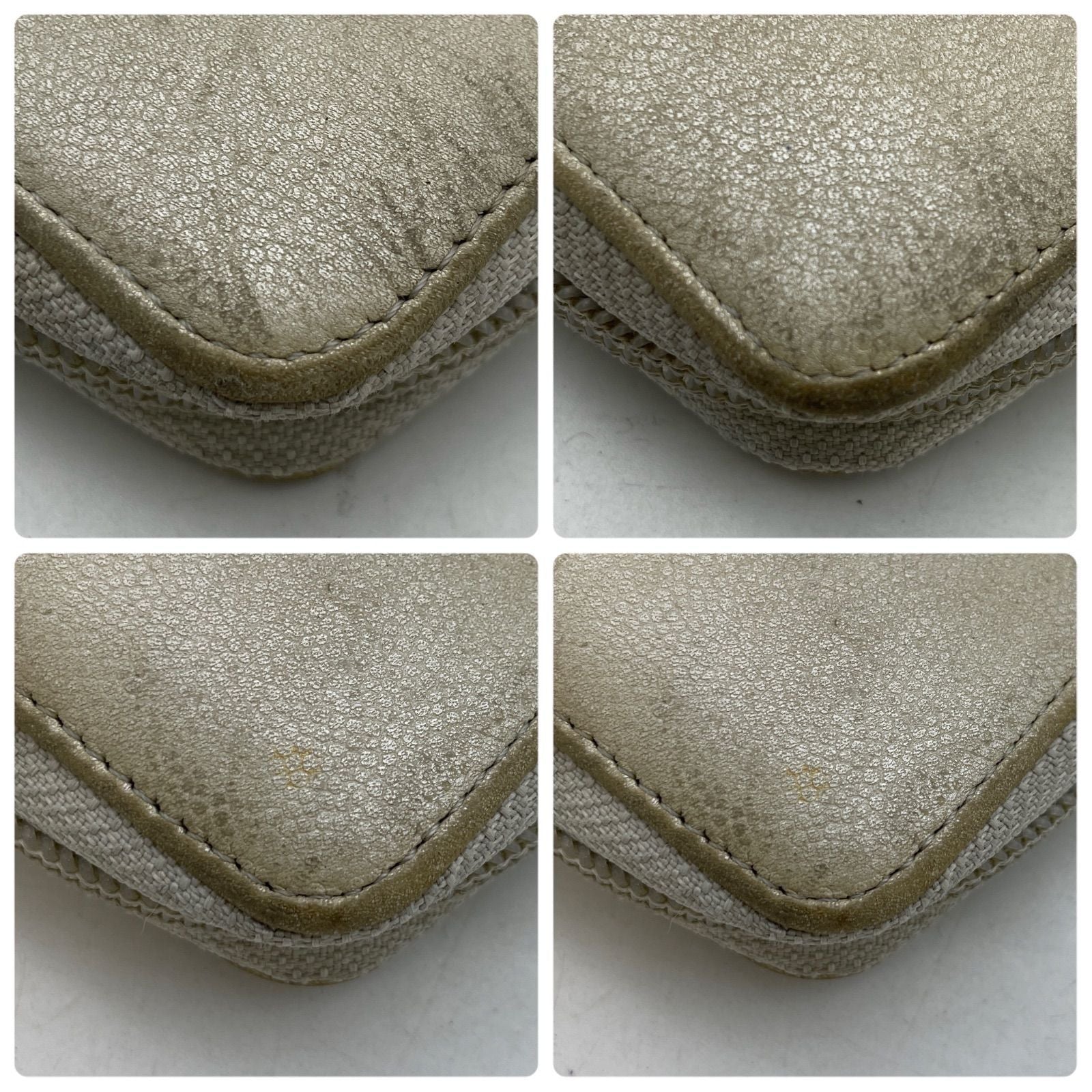 Chanel Wallet Zip Around Leather White — view 8