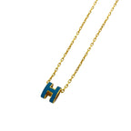 Hermes Box Mini Pop H Pendant Gold Blue Jean — view 4
