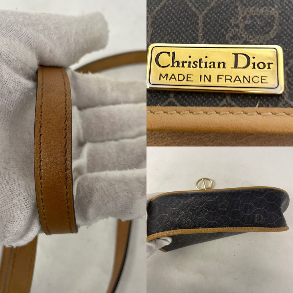 Dior Honeycomb Pattern Shoulder Bag Black — view 4