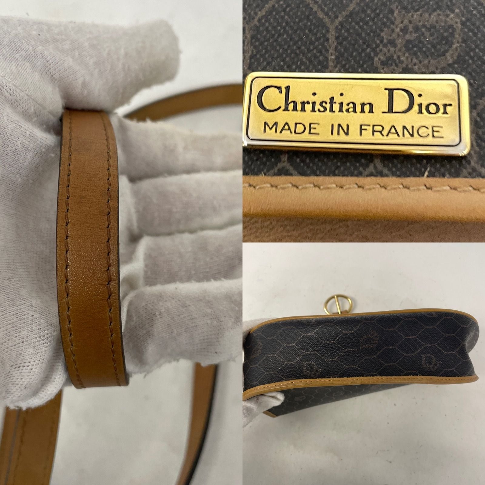 Dior Honeycomb Pattern Shoulder Bag Black — view 4