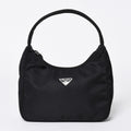 Prada Hobo Handbag Nylon Black