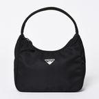 Prada Hobo Handbag Nylon Black