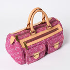 Louis Vuitton Neo Speedy Handbag Monogram Denim Pink Gold — view 3