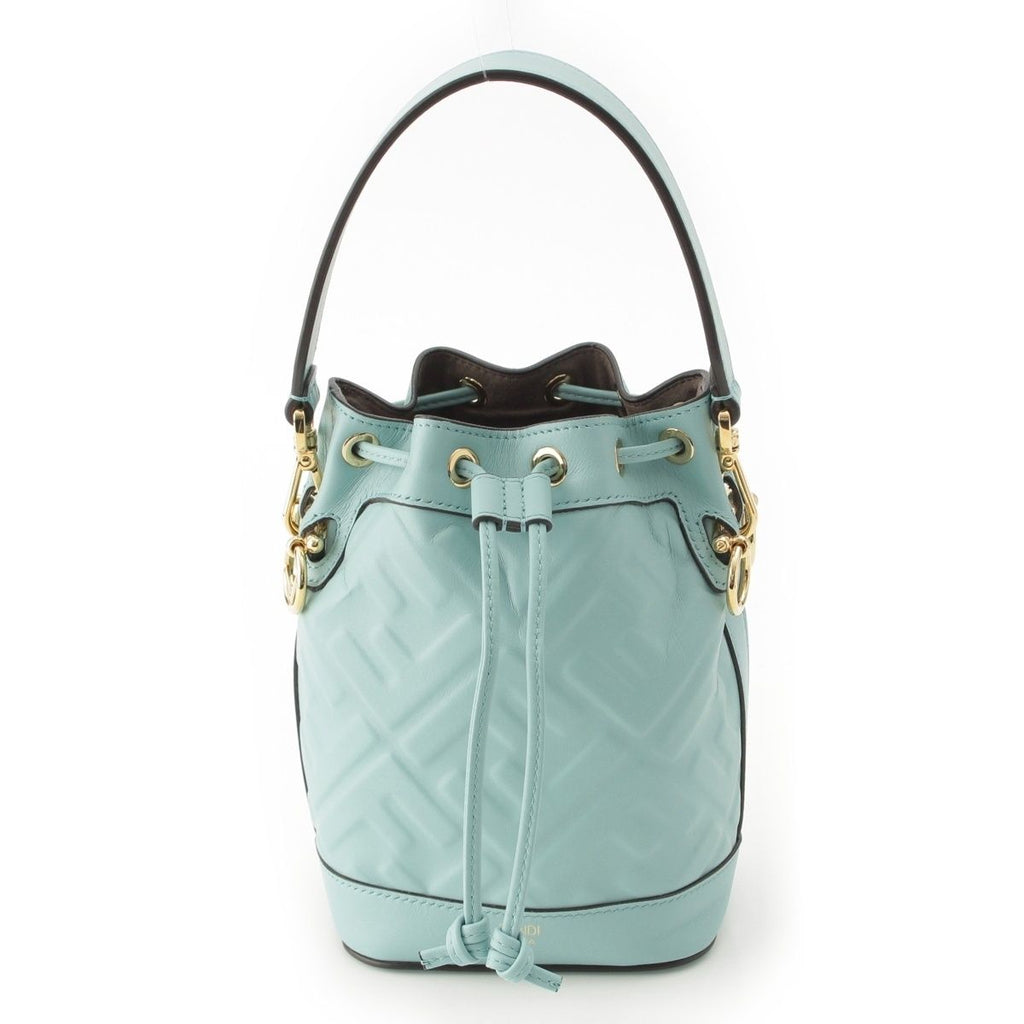 Fendi Mini Montresor Zucca Bucket Handbag Light Blue